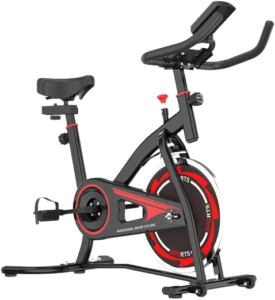 GYMT Bicicleta ergométrica, bicicleta de ciclismo interna para treinamento cardiovascular e fitness, resistência magnética silenciosa com altura ajustável e guidão, bicicleta ergométrica para academia
