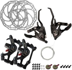 Kit Freio a Disco de Bicicleta Com Alavancas Vfire 24 Velocidades