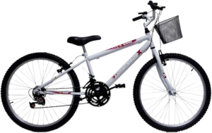 Bicicleta Aro 24 Feminina 18 Marchas Kitty Saidx (Branco)