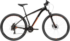 Caloi Bicicleta Extreme, Aro 29, Tamanho 17, Câmbio Shimano 24 Velocidades, Suspensão com Trava, Preta