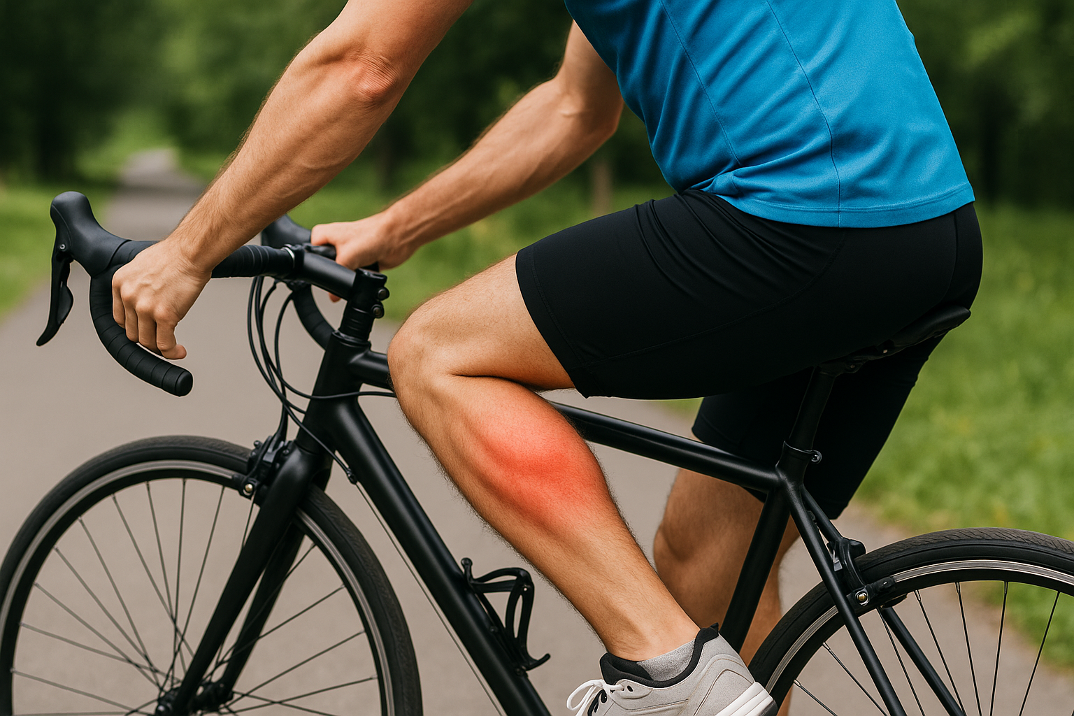 dor atras do joelho pedalando
