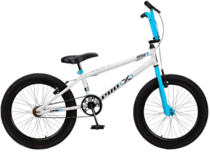 Bicicleta Aro 20 BMX Pro-X Série 1 Freestyle - Branco e Azul
