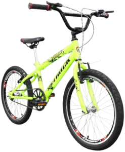 Bicicleta Aro 20 Noxx Amarela Neon Rodas Aero Cross BMX Track Bikes
