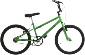 Bicicleta de Passeio Ultra Bikes Esporte Rebaixada Garfo Reforçado Aro 20 Freio V-Brake Infantil Juvenil Verde Kw